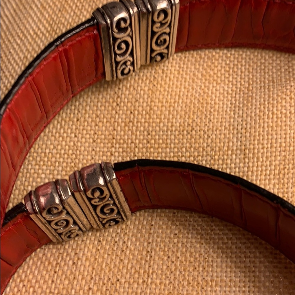 Brighton leather reversible belt (red & black) - Picture 2 of 3
